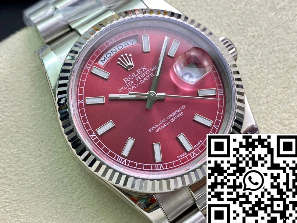 EW Date Factory 18k Day 118239 Rolex White Gold 0325